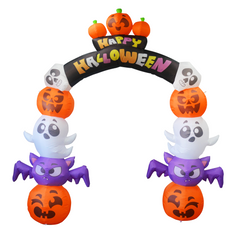 8ft Tall Stack Character Pumpkin Archway Inflatable