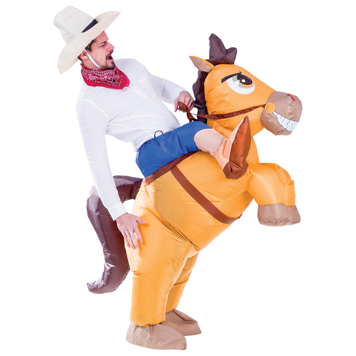 Inflatable Cowboy Riding-a-horse Deluxe Costume Set