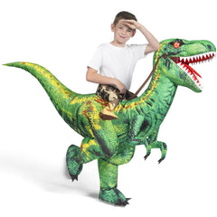 Inflatable Dinosaur Costume, Riding a Raptor Digital Printing Blow-up