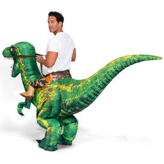 Inflatable Dinosaur Costume, Riding a Raptor Digital Printing Blow-up