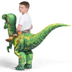 Inflatable Dinosaur Costume, Riding a Raptor Digital Printing Blow-up