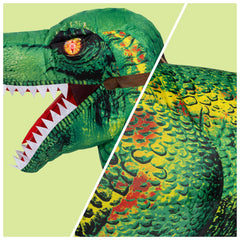Inflatable Dinosaur Costume, Riding a Raptor Digital Printing Blow-up