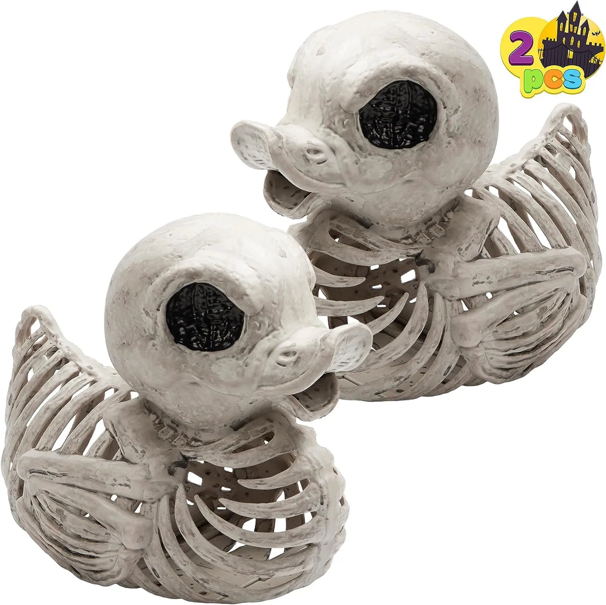 JOYIN 2 PCS 4.5inHalloween Duck Skeleton Plastic Bones