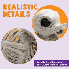 JOYIN 2 PCS 4.5inHalloween Duck Skeleton Plastic Bones