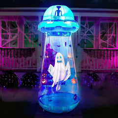 12 FT Tall Halloween Inflatable UFO Decoration with Built-in LEDs