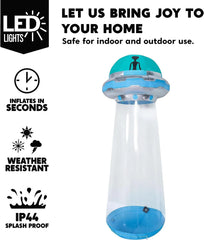 12 FT Tall Halloween Inflatable UFO Decoration with Built-in LEDs