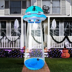 12 FT Tall Halloween Inflatable UFO Decoration with Built-in LEDs