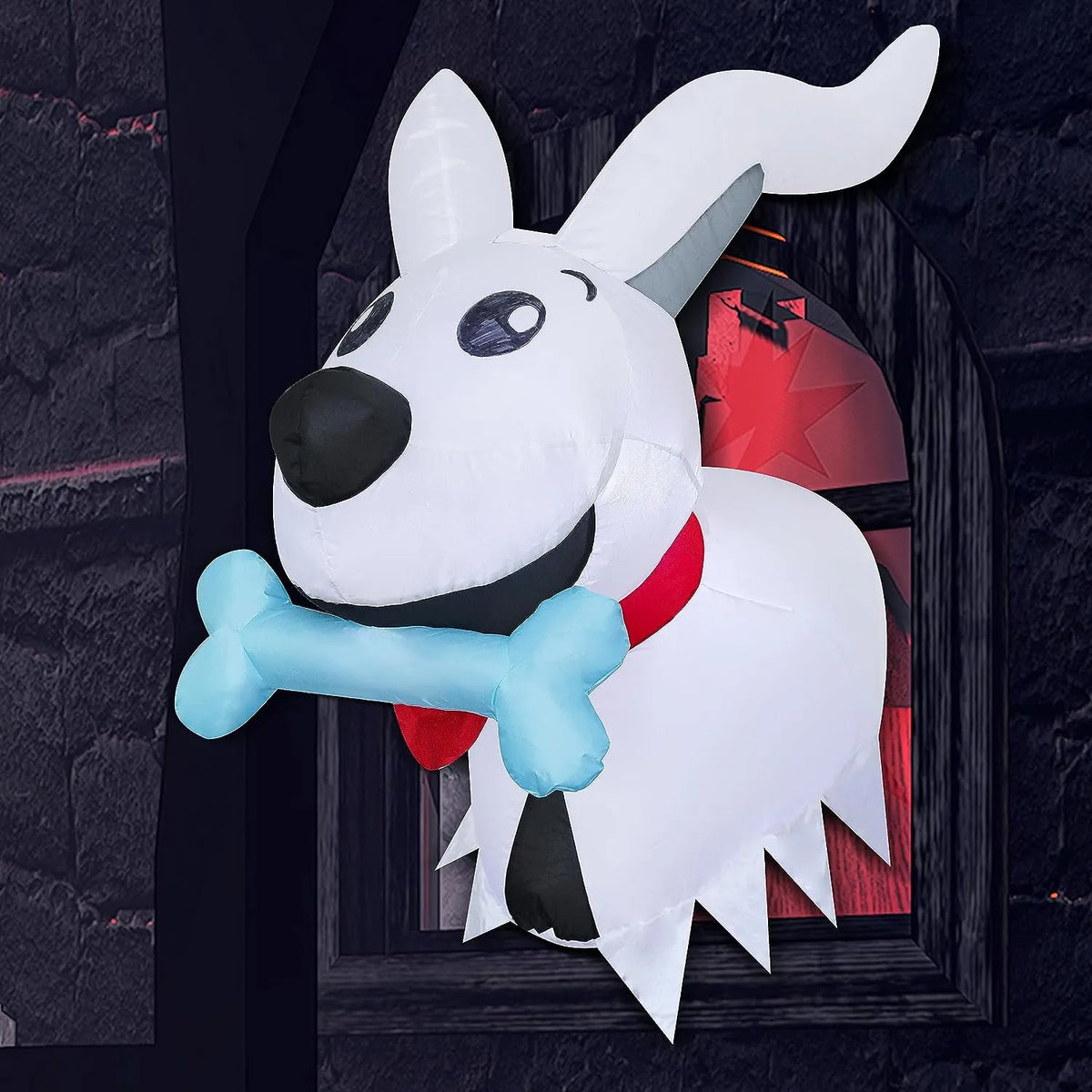 Joiedomi 3.5 FT Halloween Inflatable Dog Broke Out from Window