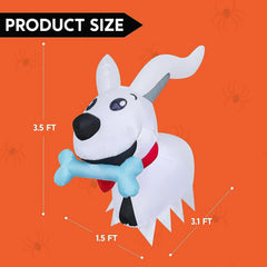Joiedomi 3.5 FT Halloween Inflatable Dog Broke Out from Window