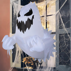 4.5ft Halloween Inflatable LED Light Ghost Broke Out from Window