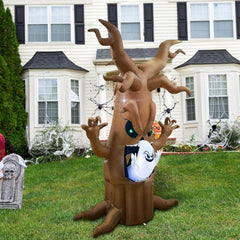 7ft LED Scary Tree with Animated Ghost Halloween Inflatable