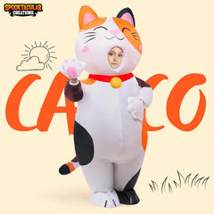 Kids Inflatable Costume, Full Body Inflatable Calico Cat Costume
