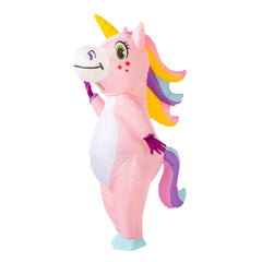 Inflatable Pink Rainbow Unicorn Costume