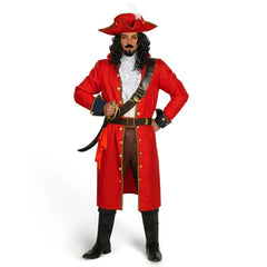 Mens Pirate Captain Costume Set for Adult Halloween Dress Up Party