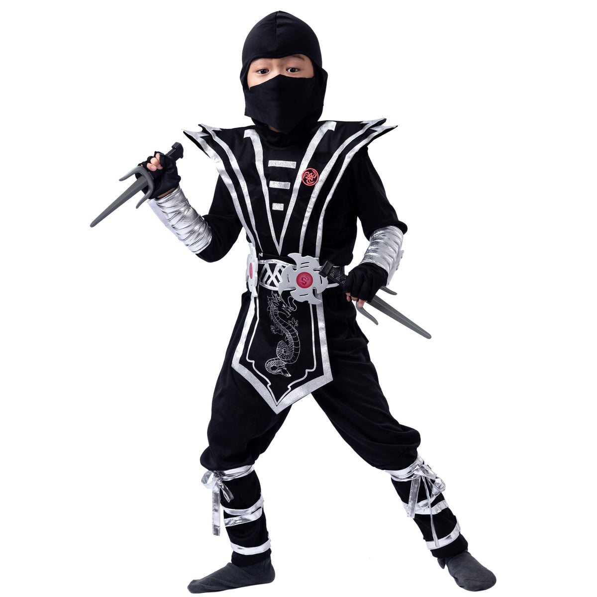 Silver Ninja Costume Set - Child