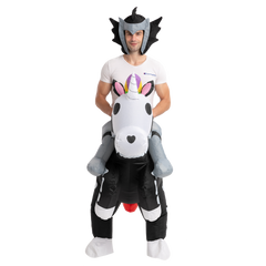 Skeleton Unicorn Ride-On Inflatable Costume - Adult