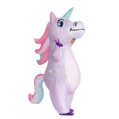 Inflatable Purple Rainbow Unicorn Costume