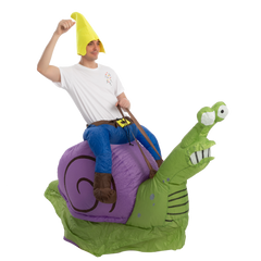 Gnome Ride-On Snail Inflatable Costume