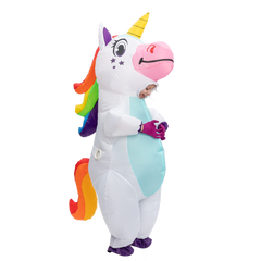 Inflatable White Unicorn Full Body Costume