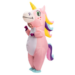 Inflatable Pink Rainbow Unicorn Costume