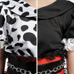 Polka Dots Dress Set for Girls Halloween Dress up and Costume parties