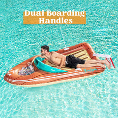 SLOOSH - Inflatable Boat Pool Float with Reinforced Cooler