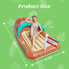 SLOOSH - Inflatable Boat Pool Float with Reinforced Cooler