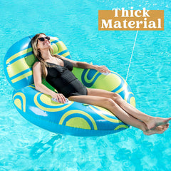 SLOOSH - Inflatable Pool Lounger Float with Big Backrest