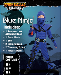 Blue Ninja Stealth Flame Costume - Child