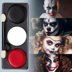 Tri-Color Halloween 7 Oz Vampire Makeup Palette for Adult and Kids