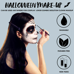 Tri-Color Halloween 7 Oz Vampire Makeup Palette for Adult and Kids