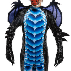 Dragon Costume (Black & Blue) - Boy