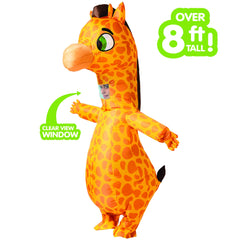 Inflatable Costume Giraffe Full Body Giraffe Air Blow-up Deluxe Halloween Costume - Adult Size - Spooktacular Creations