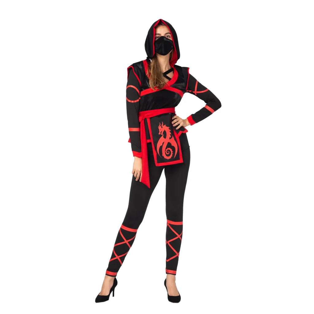 Sexy Darkness Ninja Warrior Costume for Women with Ninja Mask