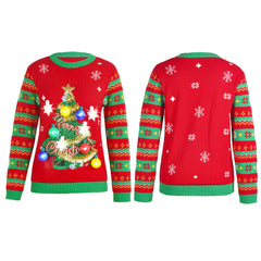 Woman Light Up Pullover Ugly Sweater Dress
