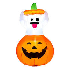 5ft Tall Halloween Ghost in Pumpkin Inflatable