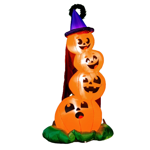 6ft Large Halloween Stacked Pumpkins Inflatable