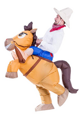 Inflatable Cowboy Riding-a-horse Deluxe Costume Set