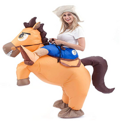 Inflatable Cowboy Riding-a-horse Deluxe Costume Set