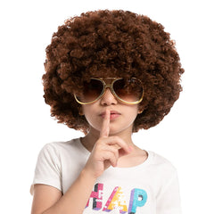 Brown Afro Wig and Beard