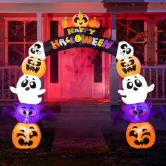8ft Tall Stack Character Pumpkin Archway Inflatable