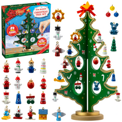2025 Advent Calendar with a Tabletop Wooden Christmas Tree