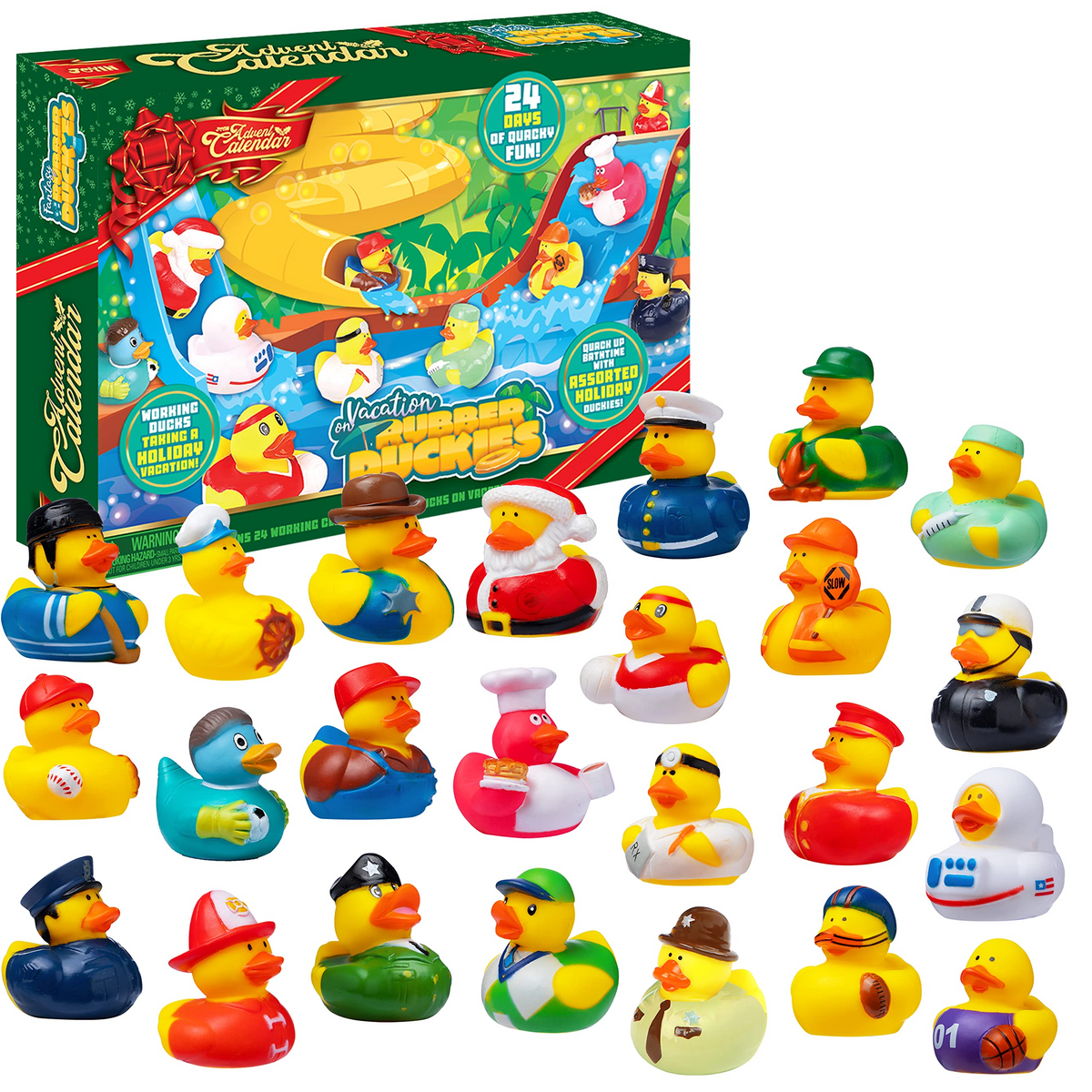 2025 24 Days Advent Calendar Countdown Working Rubber Ducks