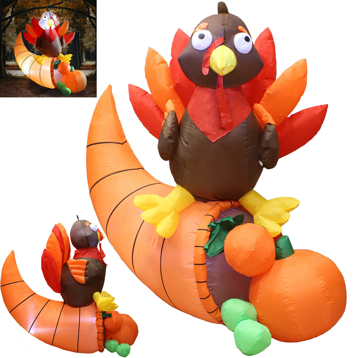 Large Thanksgiving Gobbles the Turkey (6 ft)