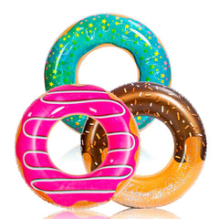 SLOOSH -  Donuts with Glitters Pool Floats, 3 Pcs