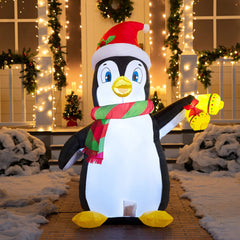 5ft Tall Holiday Penguin Christmas Inflatable
