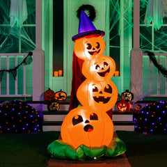 6ft Large Halloween Stacked Pumpkins Inflatable