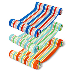 SLOOSH - Inflatable Pool Stripes Hammock, 3 Pieces