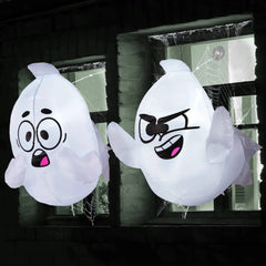 2.6ft Tall Naughty Window Ghost Inflatable, 2 Pcs