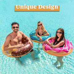 SLOOSH -  Donuts with Glitters Pool Floats, 3 Pcs